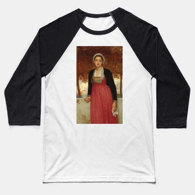 Amarilla by Frederic Leighton Baseball T-Shirt by Classic Art Stall